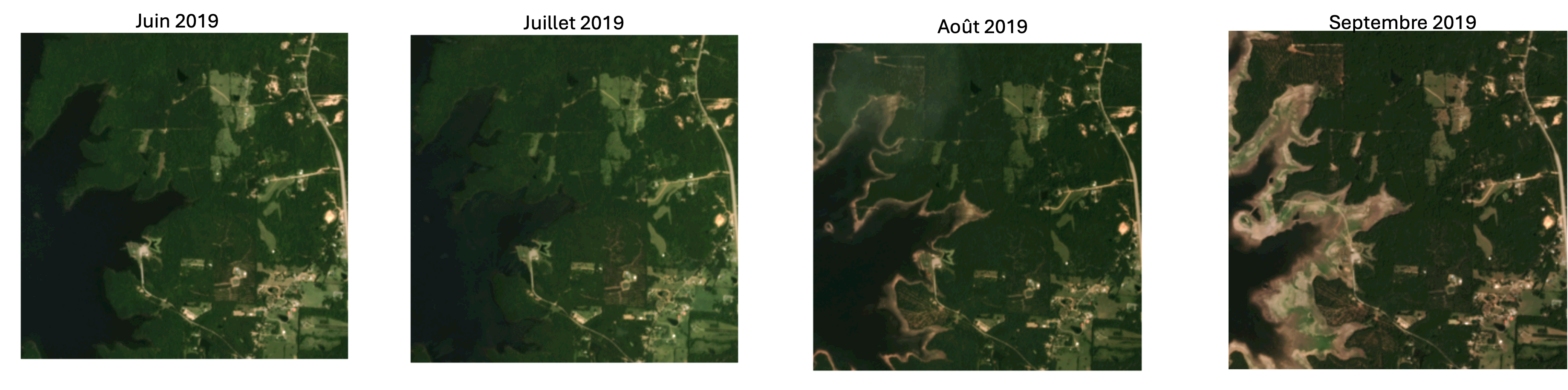 Images satellites du cas d’étude